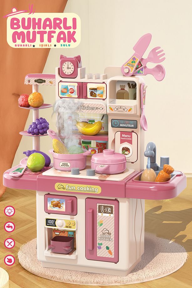 Pikka Toys Buharlı Işıklı Mutfak Seti