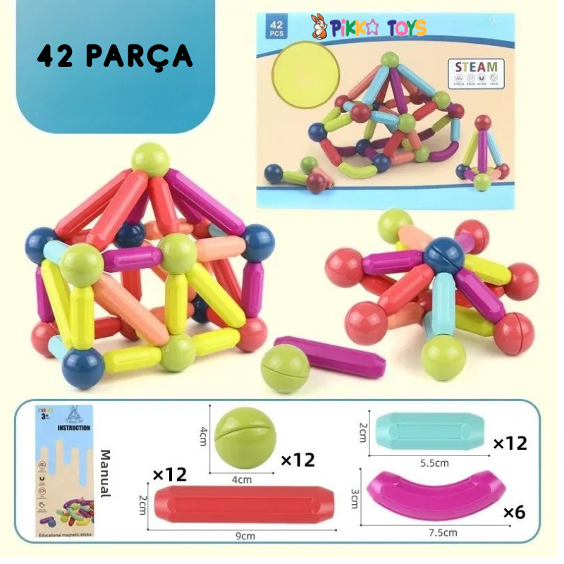 Pikka Toys™ Manyetik Yapı Oyuncağı