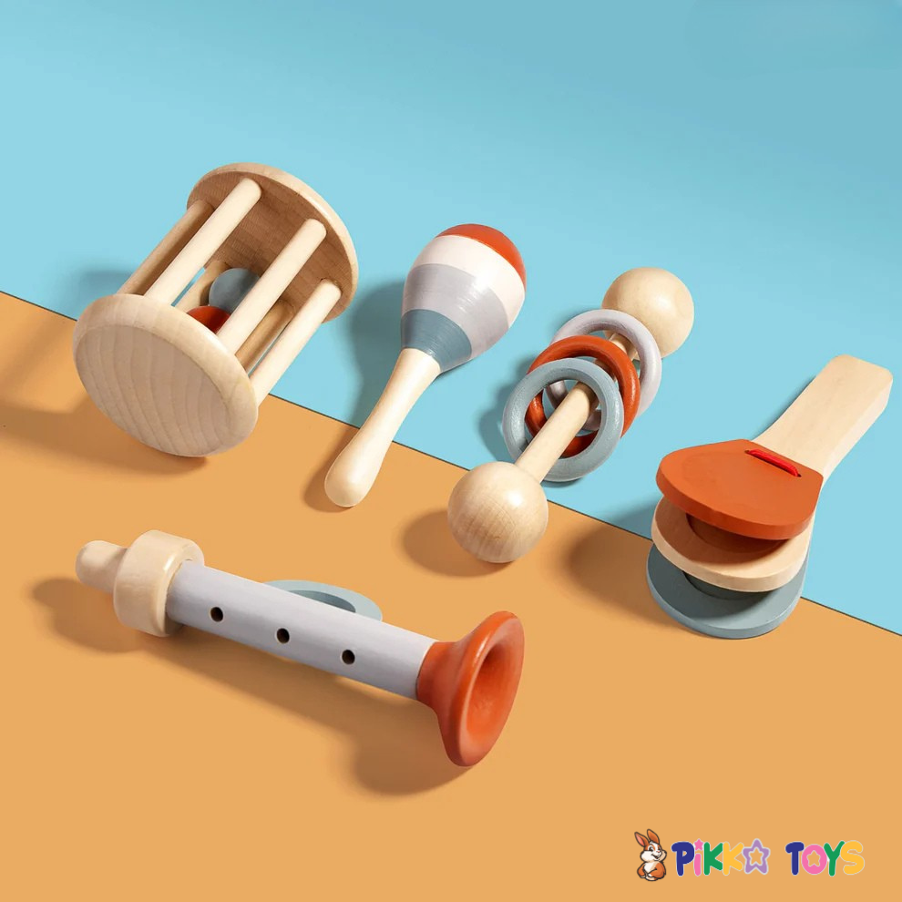 Pikka Toys Ahşap Enstrüman Seti-5 Parça