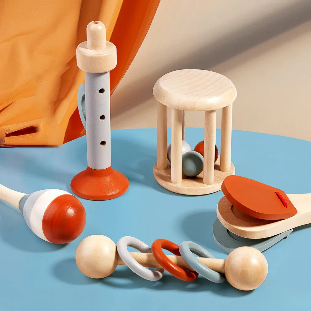 Pikka Toys Ahşap Enstrüman Seti-5 Parça