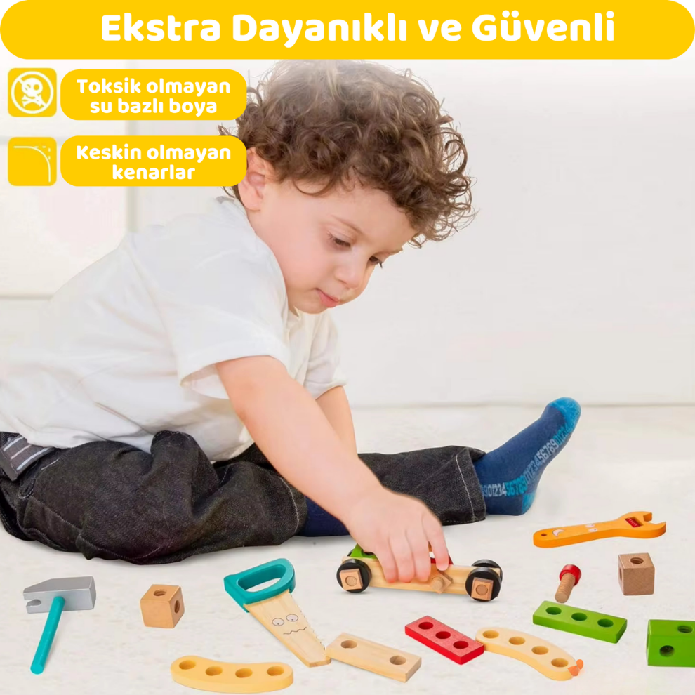 Pikka Toys Ahşap Alet Kutusu