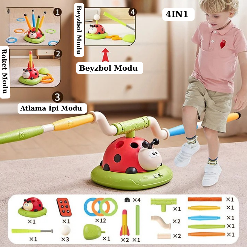 Pikka Toys 4-in-1 Eğitici ve Eğlenceli Uğur Böceği Oyuncağı