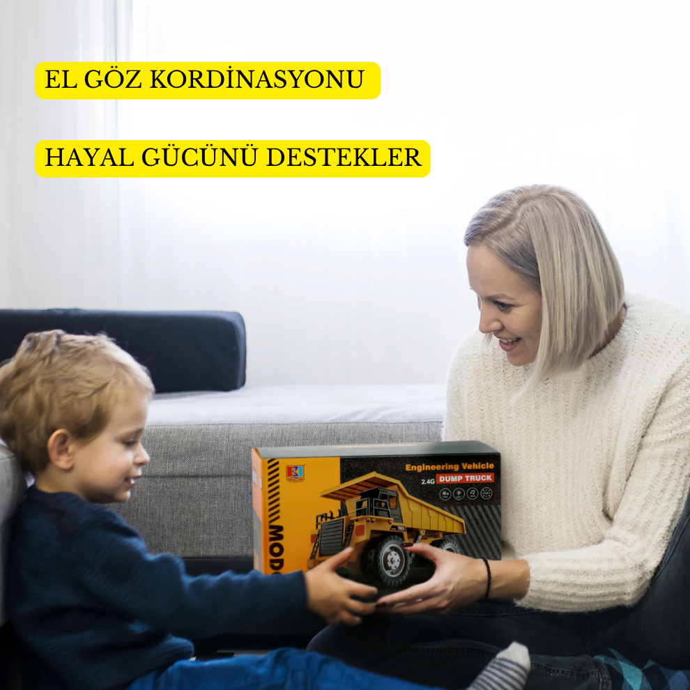 Pikka Toys | 2.4GHz Uzaktan Kumandalı İnşaat Kamyonu (4WD)