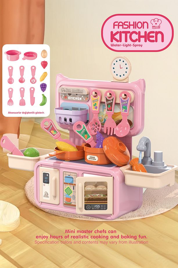 Pikka Toys Mini Çeşmeli Mutfak Seti