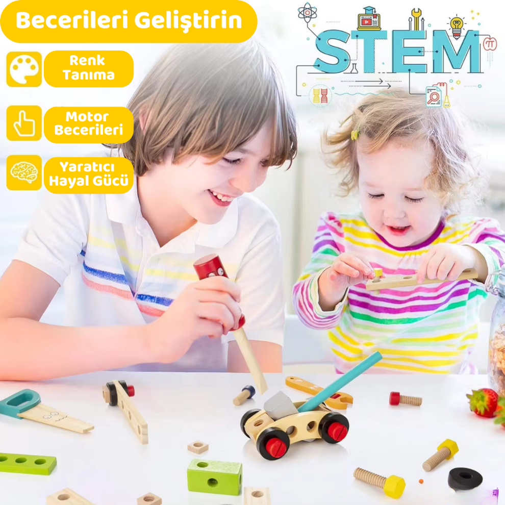 Pikka Toys Ahşap Alet Kutusu