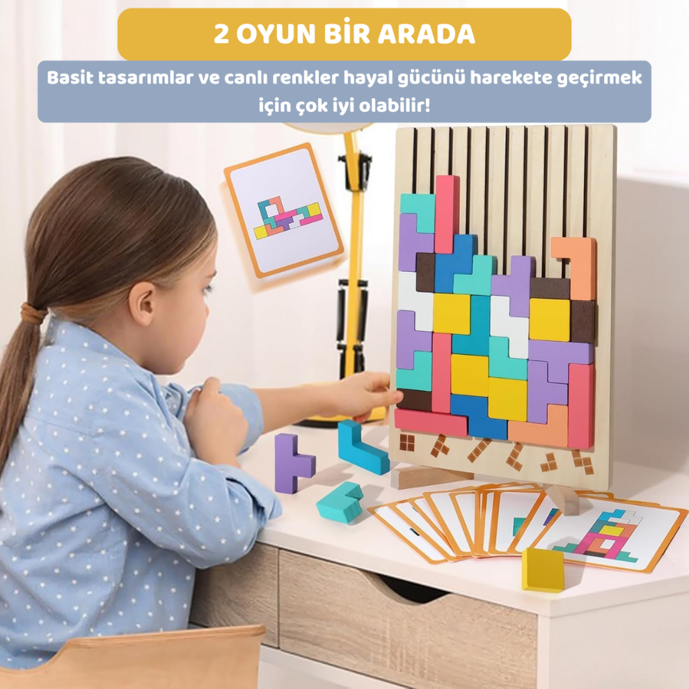 Pikka Toys Büyük Ahşap Tetris