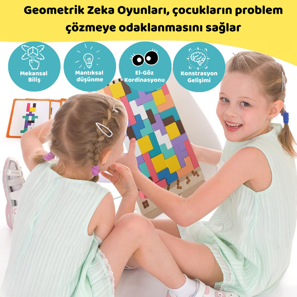 Pikka Toys Büyük Ahşap Tetris