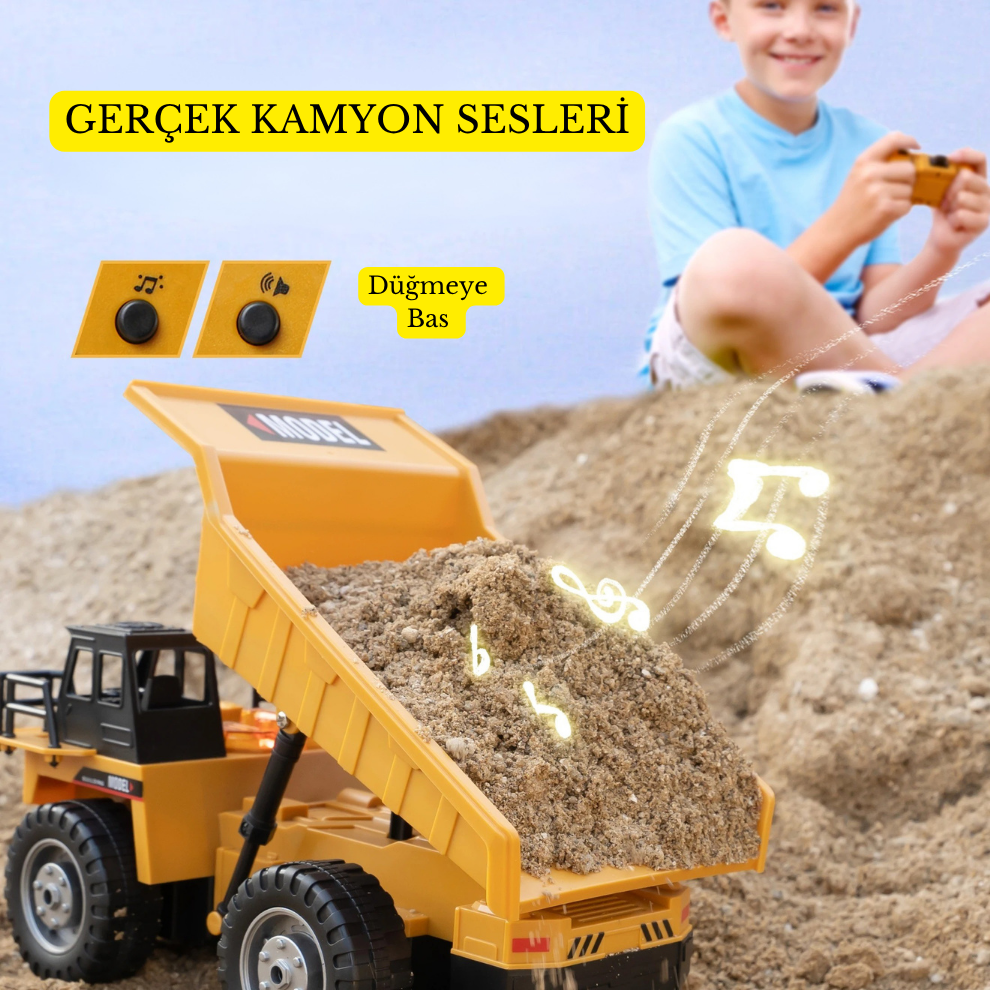 Pikka Toys  | 2.4GHz Uzaktan Kumandalı İnşaat Kamyonu (4WD)