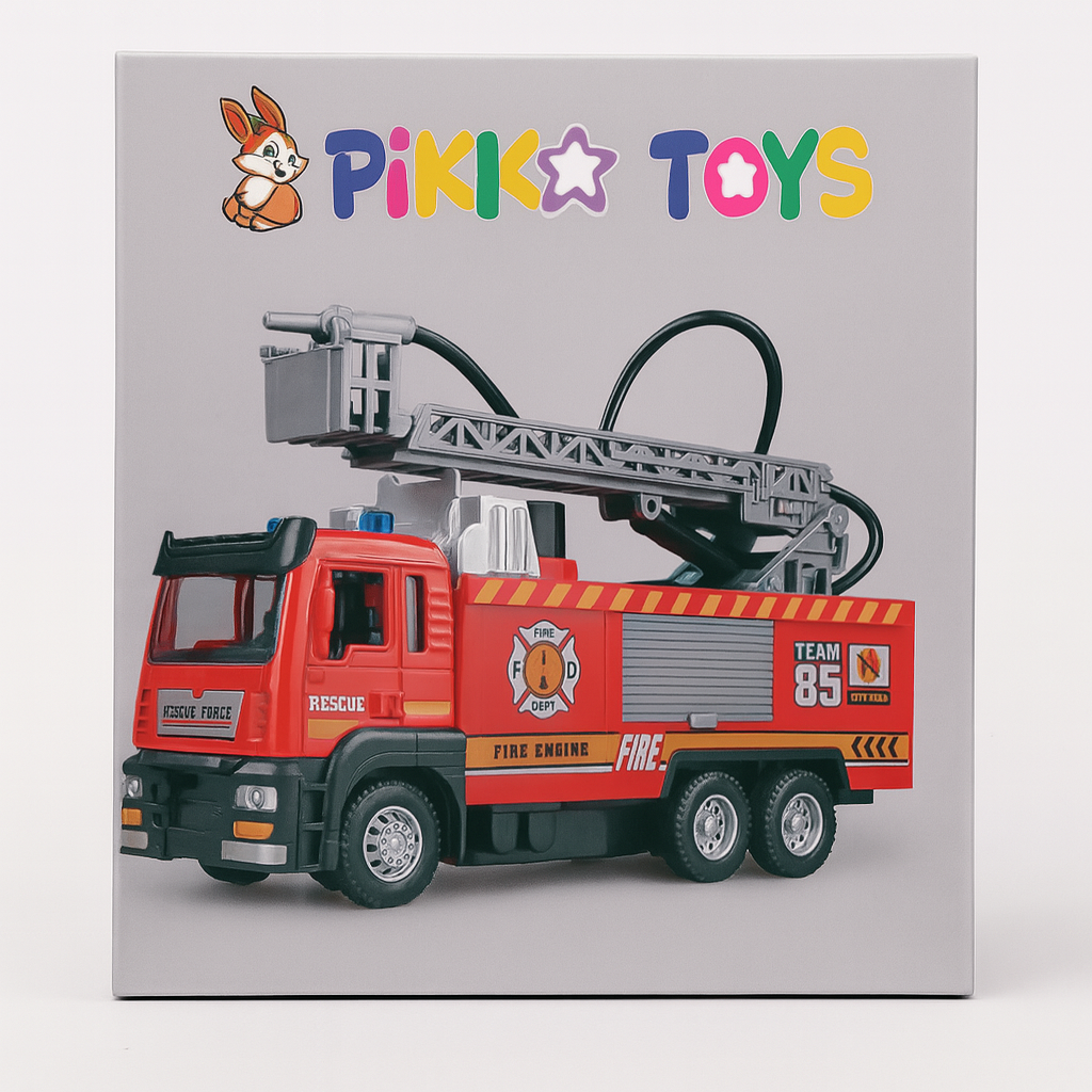 Pikka Toys Çek-Bırak Özellikli Su Fışkırtan İtfaiye Aracı